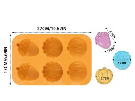 Molde silicona bellota y calabaza